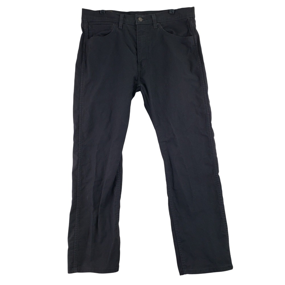 Levi's 502 Straight Leg Pants Mens 34x30 Black Denim Workwear Casual